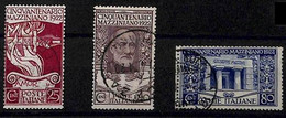 94689m  - ITALT -  Stamps -  Sass # 128-30 Giuseppe Mazzini - USATI - USED - Express Mail