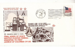 1980 USA  Space Shuttle Main Propulsion Test Article On B-2 Stand Commemorative Cover B - America Del Nord