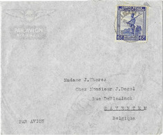 Lettre Par Avion Du CONGO ( Elisabethville ) Vers BELGIQUE ( Zaventem ) 1947 - Lettres & Documents