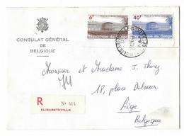 Recommandé Par Avion Du CONGO ( Elisabethville COSULAT GENERAL DE BELGIQUE )vers BELGIQUE ( Zaventem ) 1964 - Storia Postale