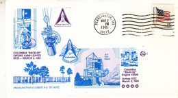 USA 1981 Columbia Back Up  Engine #2009  Arrives KSC  Commemorative Cover - Amérique Du Nord