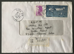 France N°2242 Et PA N°57 Sur Enveloppe Recommandée 30.9.1988 - TAD METZ AIR 75998 - (C1896) - 1961-....