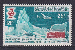 TAAF - 1969 - YVERT N°31 ** MNH  - COTE = 40 EUROS - EXPEDITIONS POLAIRES - Nuevos