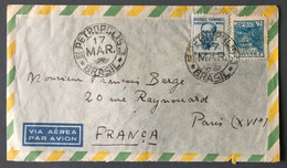 Brésil, Enveloppe Pour Paris - TAD PETROPOLIS - (C1961) - Storia Postale