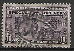 ETATS - UNIS    -   Par Express   - 1922 . Y&T N° 11 Oblitéré .  Facteur à Moto - Special Delivery, Registration & Certified