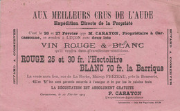 11 CARCASONNE AUX MEILLEURS CRUS DE L'AUDE M. CARAYON PROPRIETAIRE - Agriculture