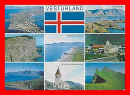 CPSM/gf  VESTURLAND (Islande)  Multivues...M183 - Iceland