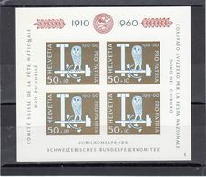Suisse - Année 1960 - Neuf**  - Pro Patria - N°Zumstein 102**- Bloc Cinquantenaire De La Fête Nationale 1910-60 - Blocks & Kleinbögen