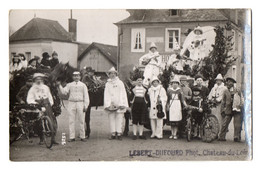 CPA 3013 - Carte Photo - Fête - Carnaval - Déguisement - Char - Photo LEBERT - DUFOURD à CHÄTEAU DU LOIR - Chateau Du Loir