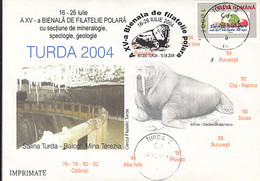 NORTH POLE, ARCTIC WILDLIFE, WALRUS, SPECIAL COVER, 2004, ROMANIA - Faune Arctique