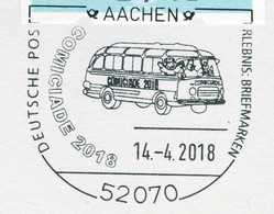 84310) BRD - SoST-Karte - 52070 AACHEN Vom 14.04.2018 - COMICIADE 2018 - Oldtimer-Bus - Marcophilie - EMA (Empreintes Machines)