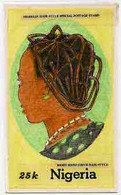 Nigeria 1987, Women's Hairstyles - Original Hand-painted Artwork For 25k Value (Right Hand Drive Hair Style) - Nigeria (1961-...)