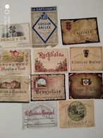 Lot 11 étiquettes De Vin Années 1950 Avec Défauts - Other & Unclassified