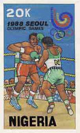 Nigeria 1988, Olympic Games In Seoul - Original Hand-painted Artwork For 20k Value (Boxing) By Godrick N Osuji - Nigeria (1961-...)