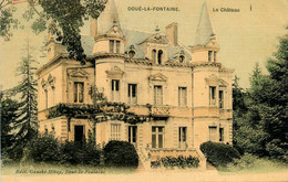 Doué La Fontaine * Le Château * Cpa Toilée Colorisée - Doue La Fontaine