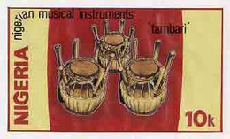 Nigeria 1989, Musical Instruments - Original Hand-painted Artwork For 10k Value (Tambari) - Nigeria (1961-...)