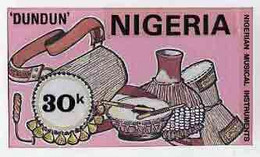 Nigeria 1989, Musical Instruments - Original Hand-painted Artwork For 30k Value (Dundun Talking Drum) - Nigeria (1961-...)