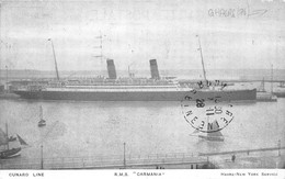 76-LE-HAVRE- CUNARD- R.M.S " CARMANIA- HAVRE - NEW-YORK SERVICE - Portuario