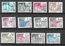 Préoblitérés    N°166  à 177  Châteaux Neufs * *  TB = MNH VF  - 1964-1988