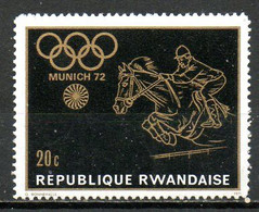 RWANDA. N°422 De 1971. Equitation Aux J.O. De Munich. - Jumping