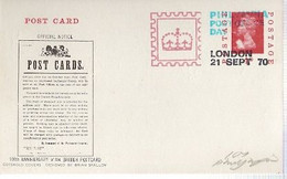 England &  Marcofilia, 100th Anniversary British Postcard, London 1970 (76868) - Non Classificati