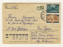 URSS Soviet Union 1977 - Mi.3277/8 + Definitives On Registered Air Mail Cover - Storia Postale