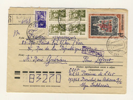 URSS Soviet Union 1977 - Mi.3812 & Definitives On Registered Air Mail Cover - Lettres & Documents
