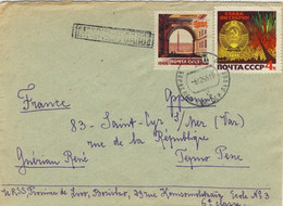 URSS Soviet Union 1966 Mi.3243 & 3263 On Cover To France - Cartas & Documentos