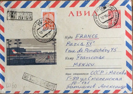 URSS Soviet Union - 1967 - Air Postal Cover Moscow Krasnopresnenskaya To France - 1960-69