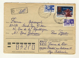 URSS Soviet Union 1977 - Mi.4426 + Definitives On Registered Air Mail Cover - Lettres & Documents