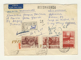 URSS Soviet Union 1968 Mi.3434, 3437 & 3439 On Registered Air Mail Cover - Covers & Documents