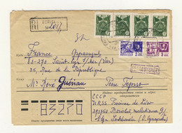 URSS Soviet Union 1978 Definitives On Registered Air Mail Cover - Brieven En Documenten