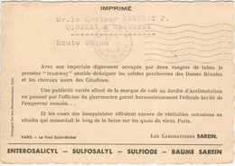CARTE POSTALE (compagnie Des Arts Photomécaniques) OBLITERATION IMPRIME PP PARIS TRI N°XVI 5/11/53 - Mechanical Postmarks (Other)