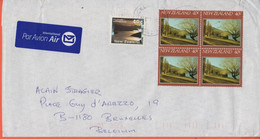 NUOVA ZELANDA - NEW ZEALAND - 2004 - Tory Channel + Block Of 4 X 40c Autumn - Viaggiata Da Auckland Per Bruxelles, Belgi - Lettres & Documents