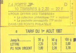 CARNET 2376-C 7 Liberté De Delacroix "POUR OFFRIR DES TIMBRES" Fermé. 33% De Plus-value En 1 An ATTENTION - Modernes : 1959-...