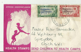 NS CV  1948 HEALTH STAMPS SEND CHILDREN TO HEALTH CAMPS - Cartas & Documentos