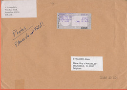 ISRAELE - ISRAEL - 2005 - 2,90 EMA - Medium Envelope - Viaggiata Da Jerusalem Per Brussels, Belgium - Covers & Documents