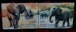 Elephants,tusker, African Elephant, Joint Issue, South Africa,used Stamps, India - Otros & Sin Clasificación