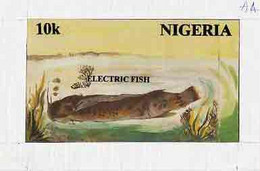 Nigeria 1991, Fishes - Original Hand-painted Artwork For 10k Value (Catfish) By Unknown Artist - Nigeria (1961-...)