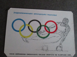 YUGOSLAV OLYMPIC COMMITTEE, SMALL CALENDAR 1968 - Petit Format : 1961-70