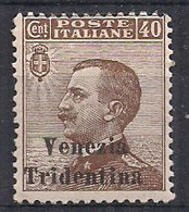 TRENTINO ALTO ADIGE  1918 FRANCOBOLLI D'ITALIA DEL 1901-17 SOPRASTAMPATI SASS. 24 MLH VF - Trento