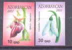 2011. Azerbaijan, Definitives, Flowers, 2v, ERROR Imperforated, Mint/** - Azerbaïdjan