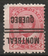 Canada 1903 Sc 90xx  Montreal Precancel - Preobliterati