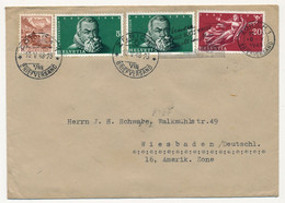 SUISSE - Lot 6 Enveloppes Affranchissements Divers, Composés, 1947 Et 1948 - Cartas & Documentos