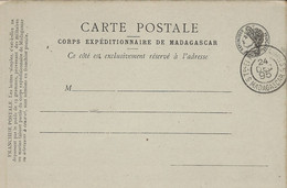 1895- C P  F M - Corps Expéd. De Madagascar - Préoblitéré  Avec  C P Réponse - Briefe U. Dokumente