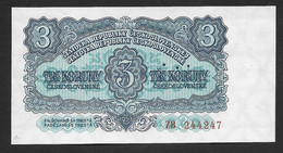 Czechoslovakia, 3 Koruny, 1953 , Replacement & Specimen - Czechoslovakia