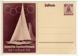 Jeux Olympiques 1936 :  Jeux D'été:  Voile : Entiers Postaux - Jeux Olympiques