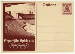 Jeux Olympiques 1936 :  Jeux D'été:  Stade : Entiers Postaux - Olympische Spelen
