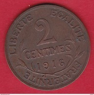 France 2 Centimes 1916 - Andere & Zonder Classificatie