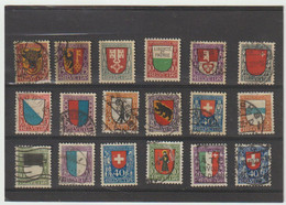 TIMBRES   DIVERS De SUISSE  " ARMOIRIES De CANTON - POUR La JEUNESSE "  1918  - OBLITERES - Other & Unclassified